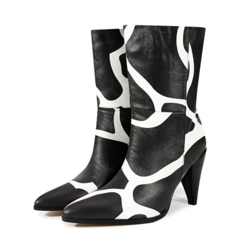 Ethnic Fashion Runway - Bicolor Spike Heels Pull On Fashion
