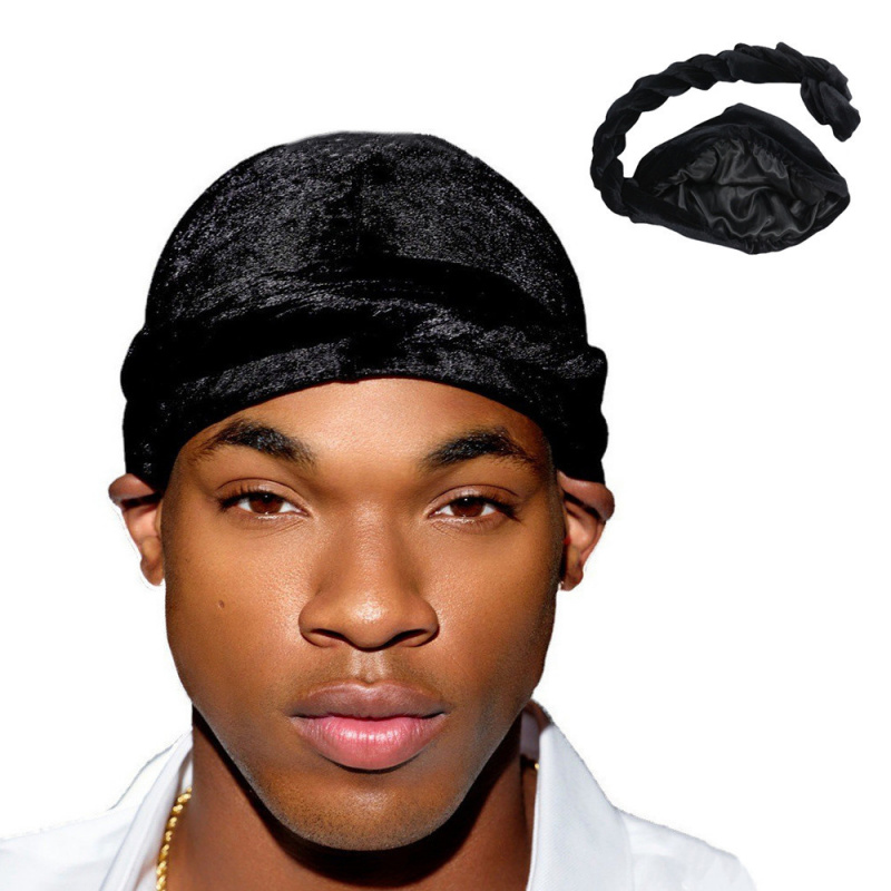 Ethnic Fashion Design - Solid Color Men's Velvet Head Scarf