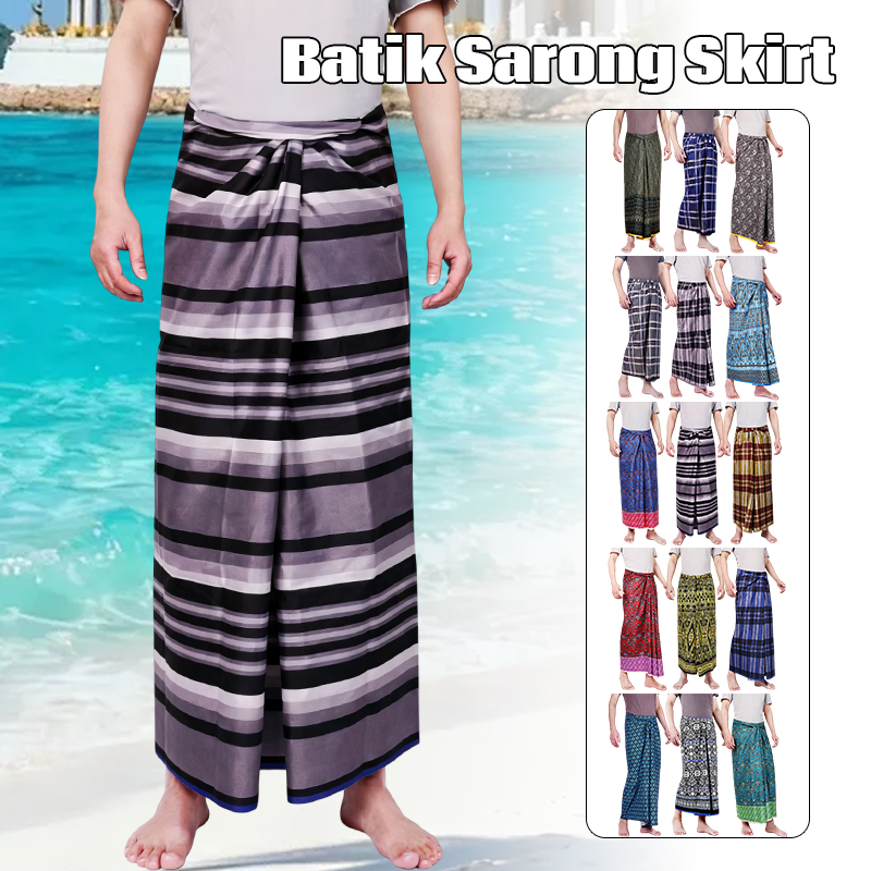 Batik Sarong Wrap - Men Women Batik Sarong Skirt Ethnic