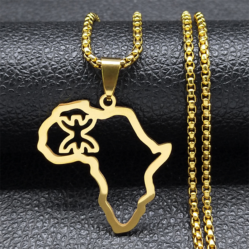 Ethnic Fashion Show - Africa Map Berber Amazigh Necklaces for
