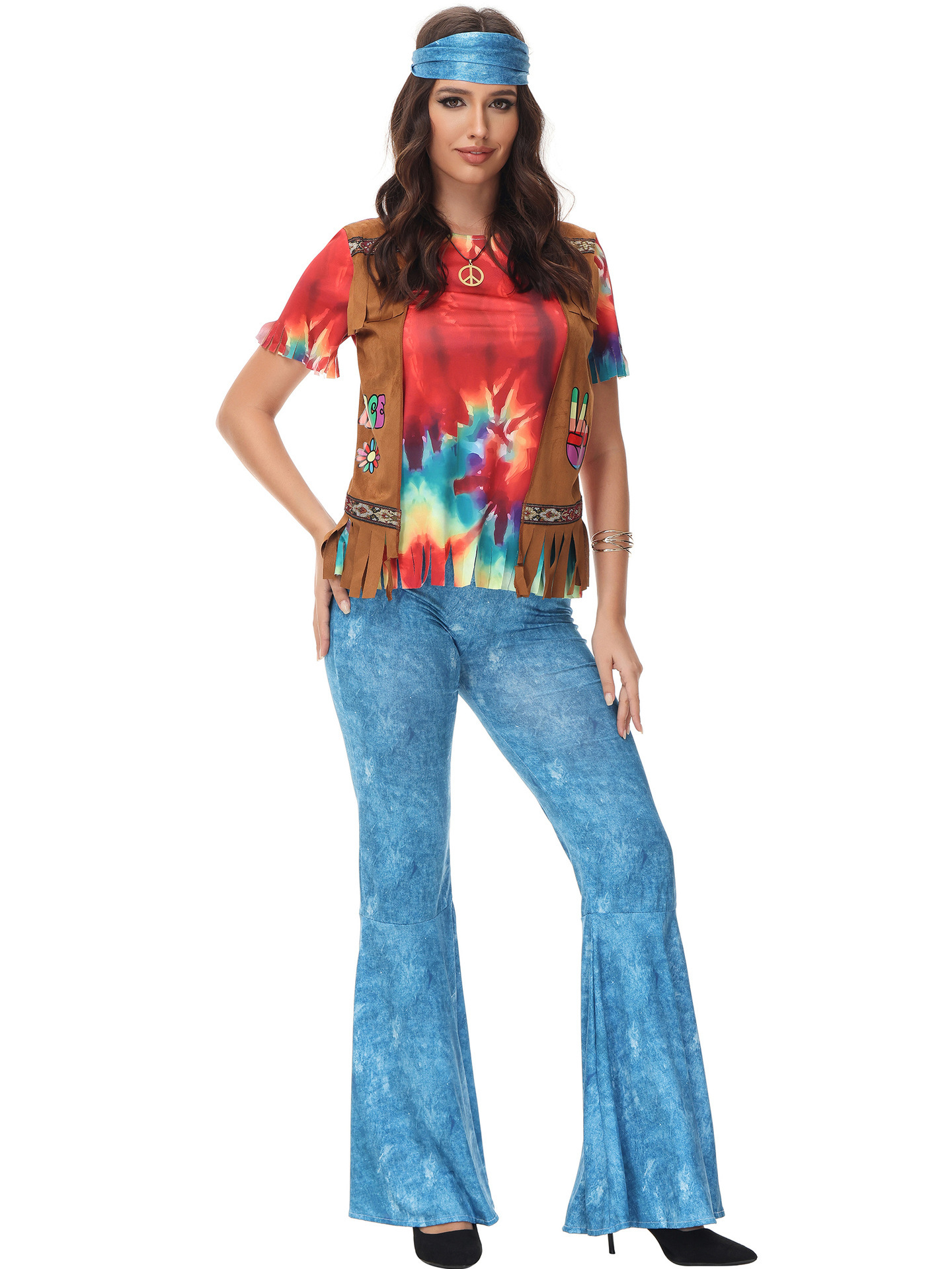 Fashion Show Ethnic Wear - Disco Performance Costume Hippie Stage Outfit