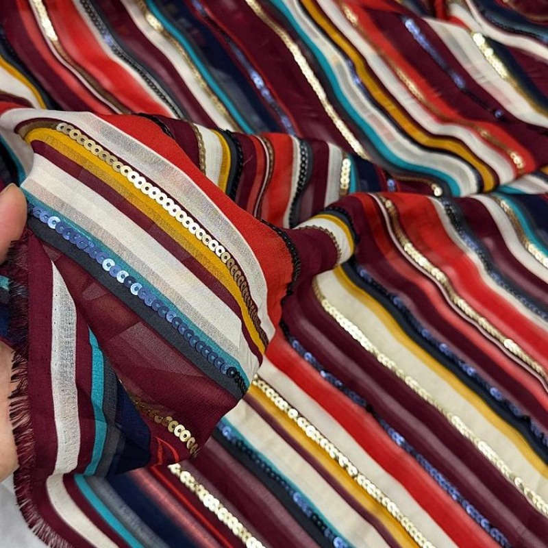 Colorful Striped Embroidered S - Ethnic Fashion Design review and price