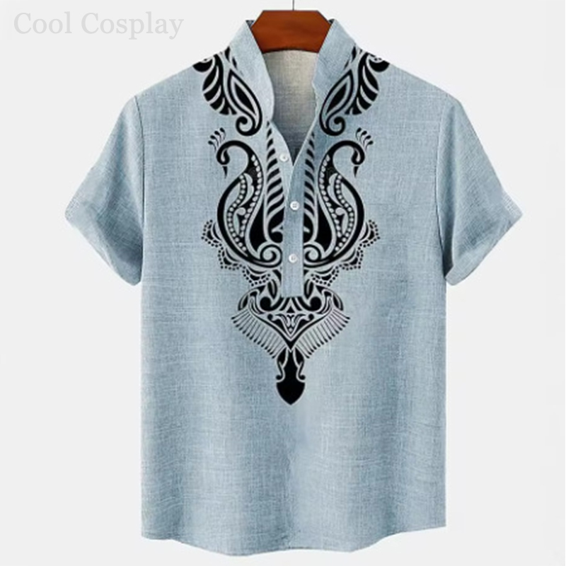 Male Retro Tops Henley Shirt M - Ethnic Fashion For Men review and price