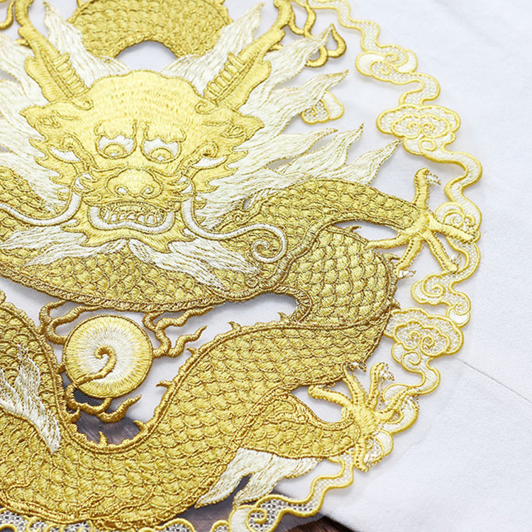 Golden thread dragon circular  - Ethnic Fashion For Men review and price