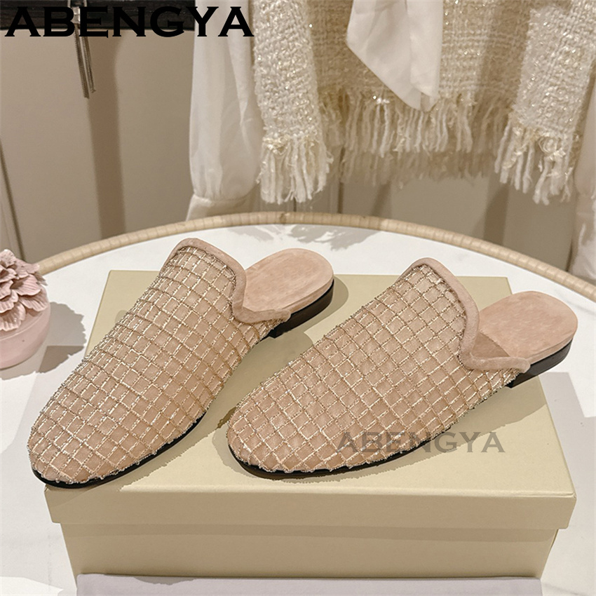 Shiny Lace Mesh Round Toe Flat - The Ethnic Fashion review and price
