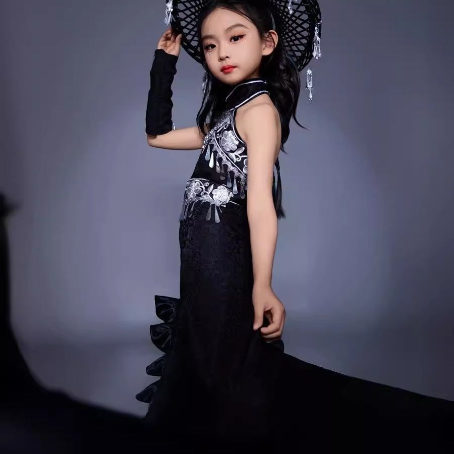 Children's Suit Trailing Skirt - Ethnic Fashion Runway review and price