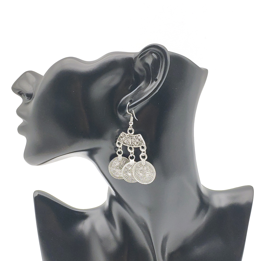 Vintage Silvery 3 Coins Pendan - Ethnic Fashion Pakistan review and price
