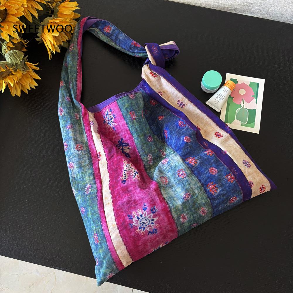 Purple Patchwork Ethnic Stripe - Ethnic Fashion Way review and price