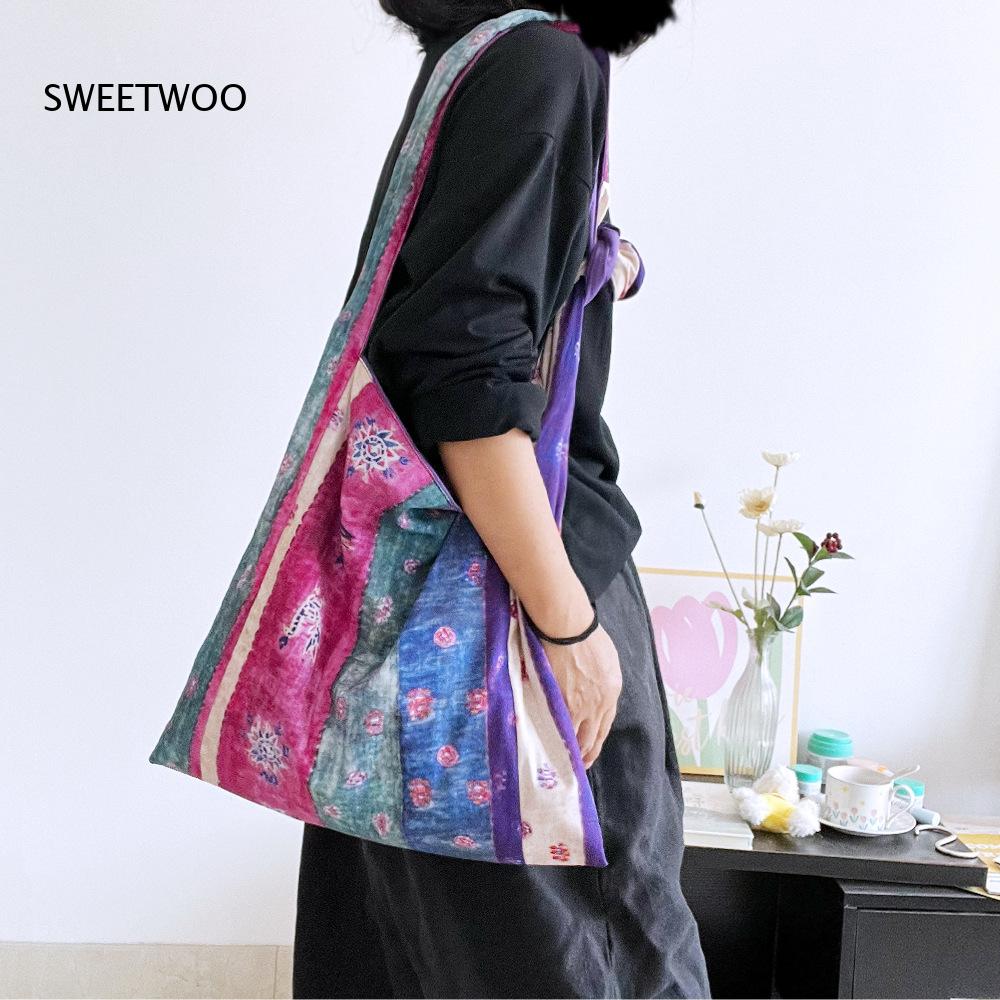 Purple Patchwork Ethnic Stripe - Ethnic Fashion Way review and price