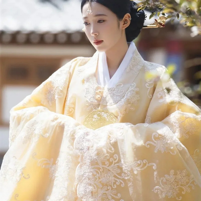 ellow Korean Clothes Women Tra - Hanbok Modern Set review and price