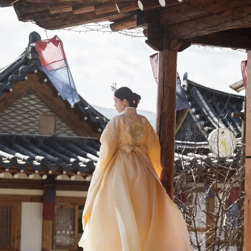 ellow Korean Clothes Women Tra - Hanbok Modern Set review and price