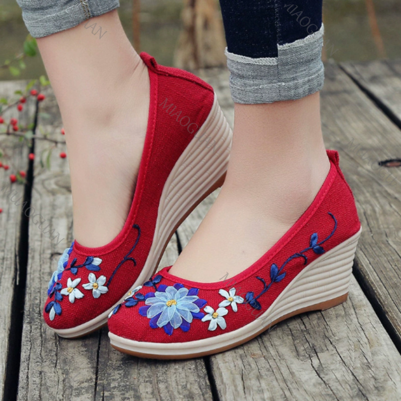 Embroidered Women Comfort Wedg - The Ethnic Fashion review and price