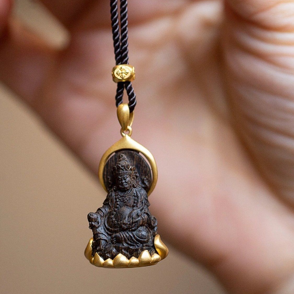 Yellow God of Wealth Pendant M - Ethnic Fashion Meaning review and price