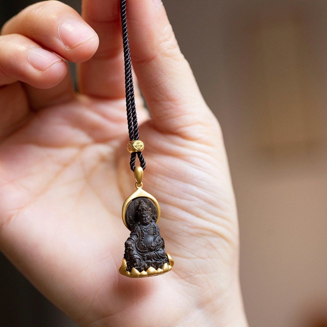 Yellow God of Wealth Pendant M - Ethnic Fashion Meaning review and price