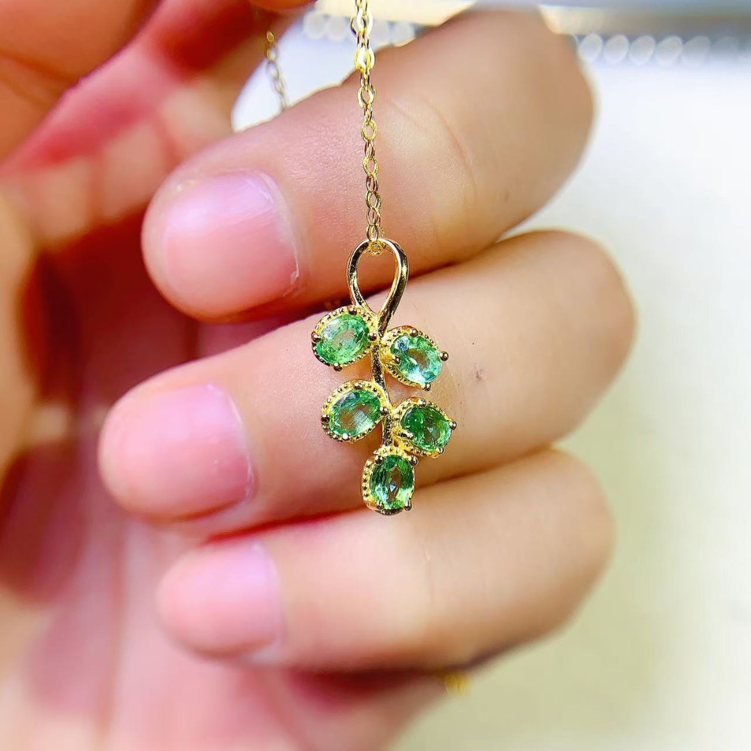 Opulent Genuine Emerald S925 S - Ethnic Fashion Design review and price