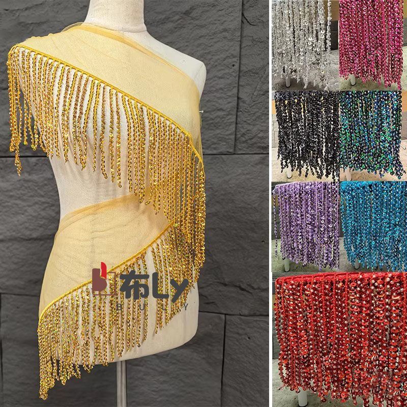 15cm Beaded Sequin Tassel Frin - Ethnic Fashion Design review and price