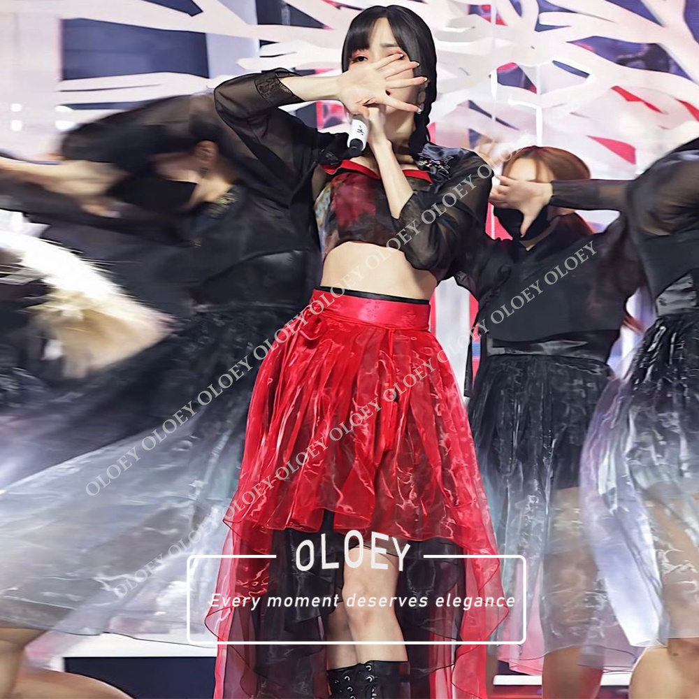 OLOEY Modern Red Black Concert - Hanbok Modern Set review and price
