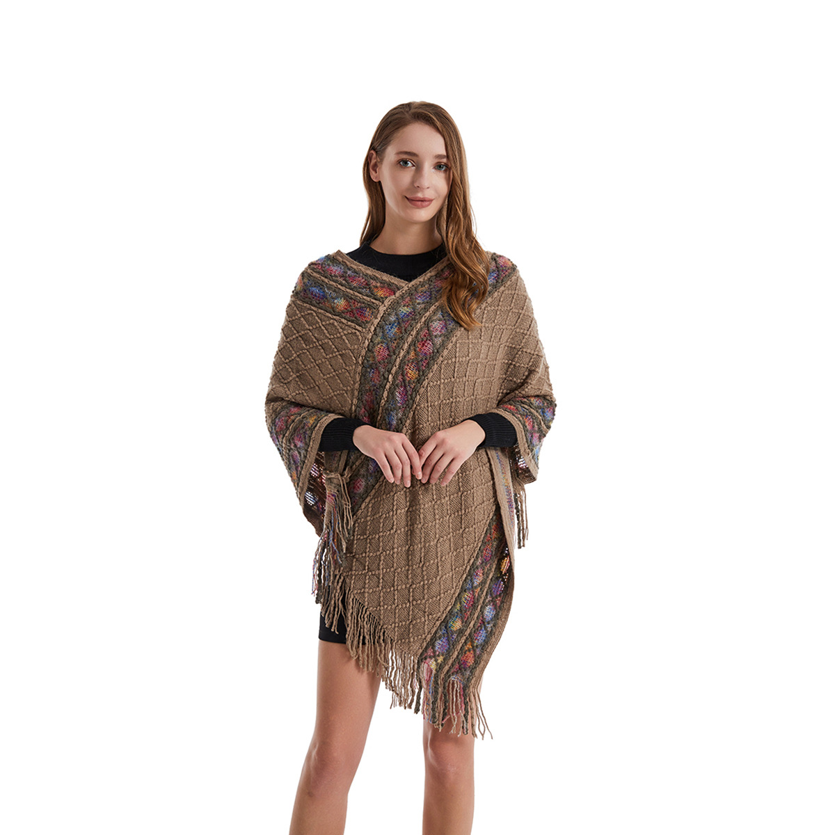 Women Spring Autumn Poncho Uni - Ethnic Fashion Way review and price