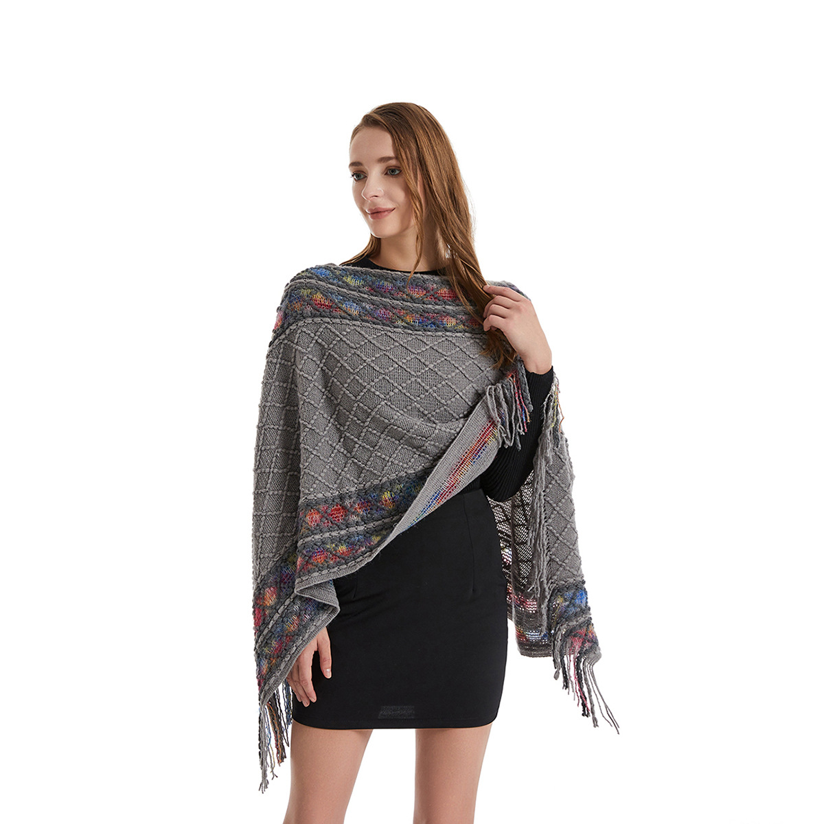 Women Spring Autumn Poncho Uni - Ethnic Fashion Way review and price