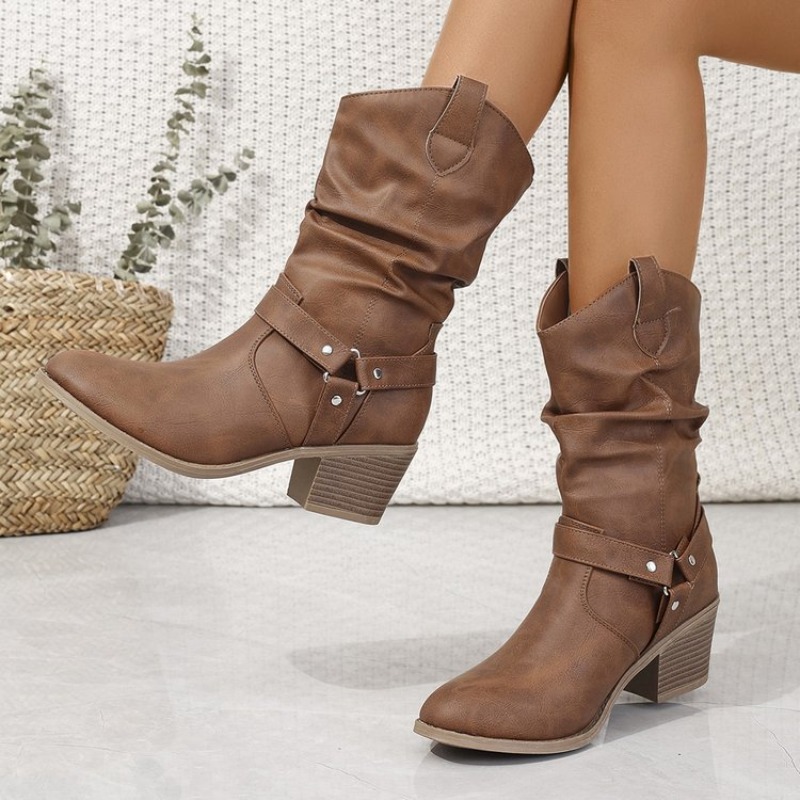 Womens Mid-Calf Boots Retro St - The Ethnic Fashion review and price