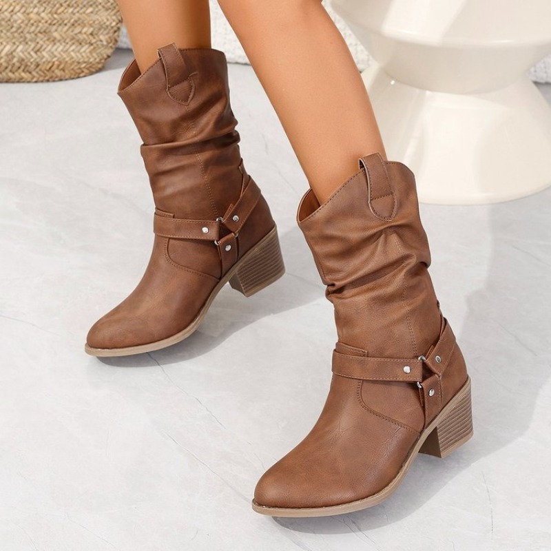 Womens Mid-Calf Boots Retro St - The Ethnic Fashion review and price