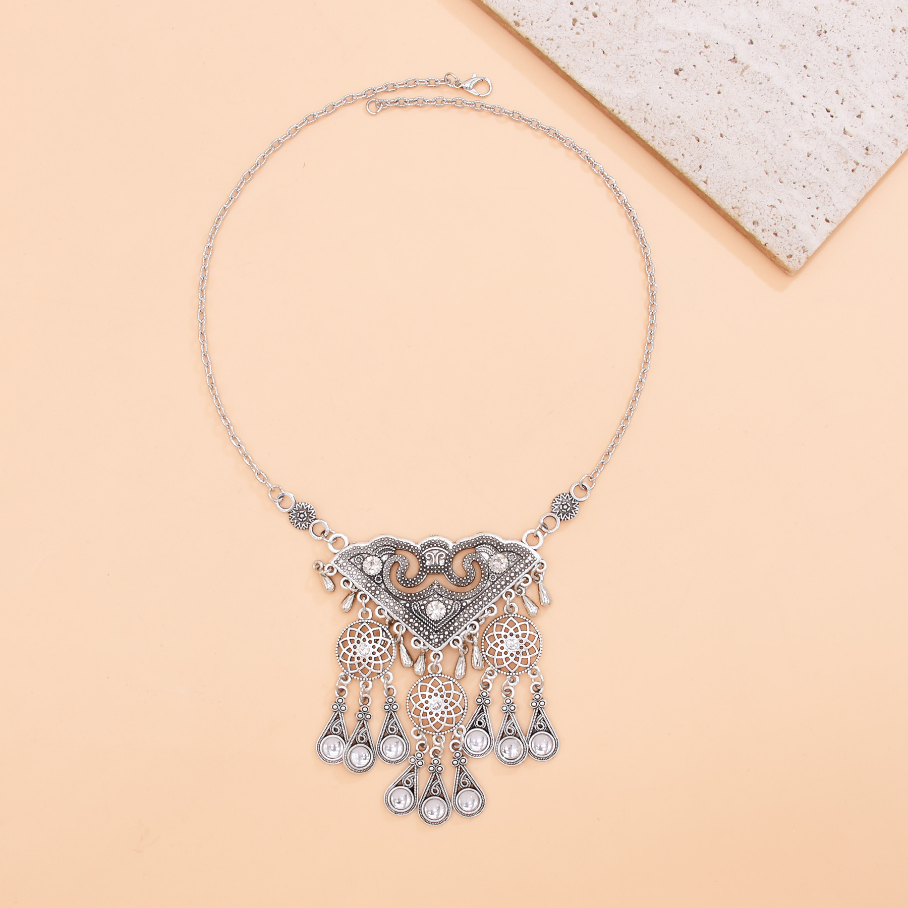Ethnic Hollow Geometry Pendant - Ethnic Fashion Pakistan review and price